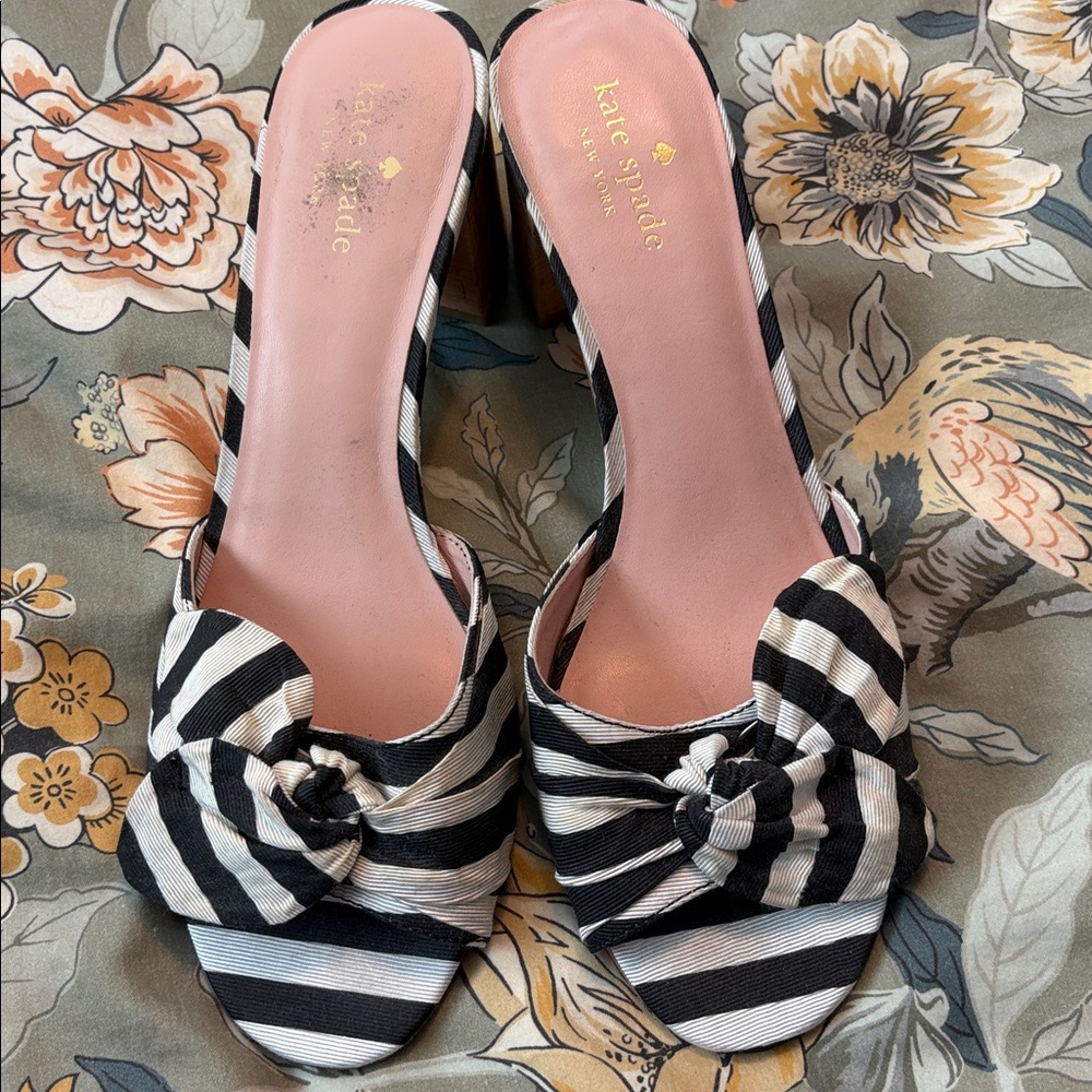Kate Spade Pink and Black Sandals